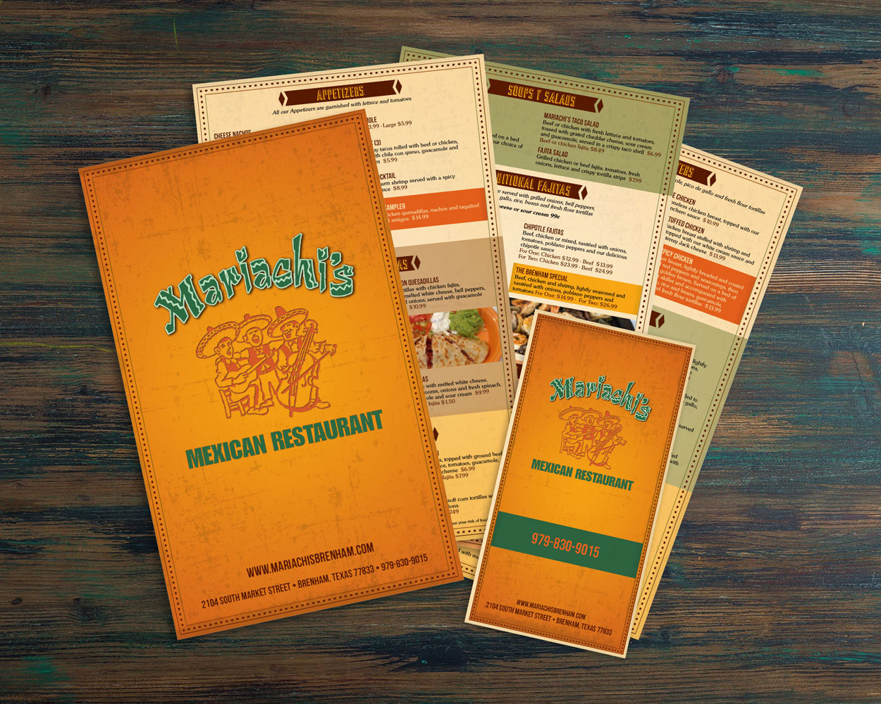 Graphic Design for dine-in and takeout Mexican menus