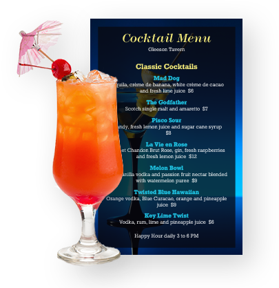 Design Cocktail Menus
