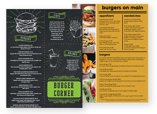 Design Burger Menus